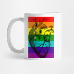 Gay Pride Anatomic Heart Mug